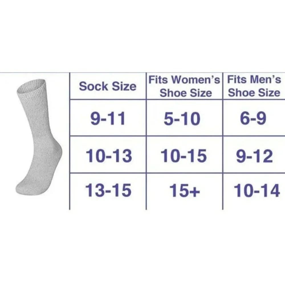 Bundle of 3 pairs of diabetic socks, White, Size 10-13